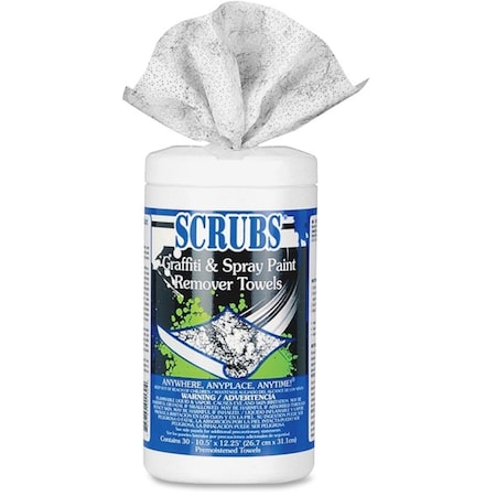 Itw Graffiti Paint Remover Towels - White ITW90130CT